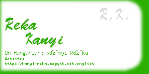 reka kanyi business card